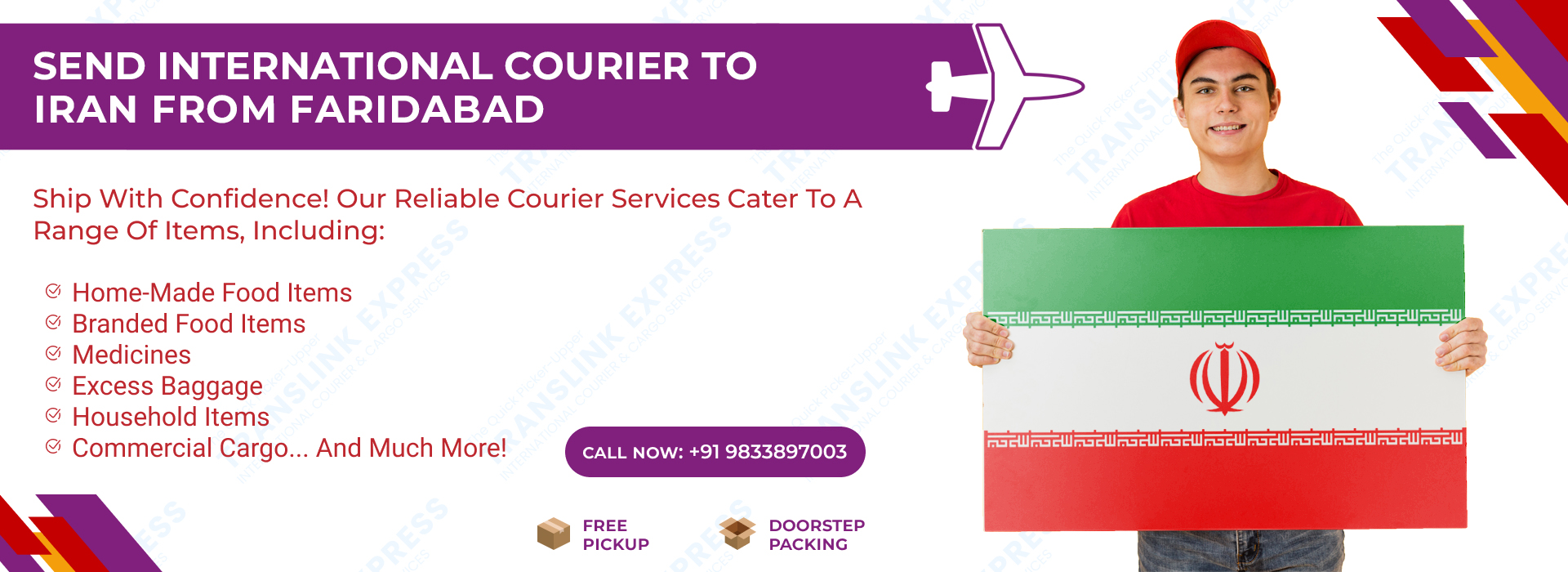 Courier to Iran From Faridabad